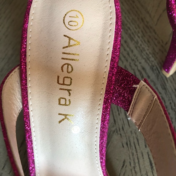 NEW Allegra K Women’s Glitter Rhinestone Stilettos in Hot Pink- Size 10 - Picture 8 of 9
